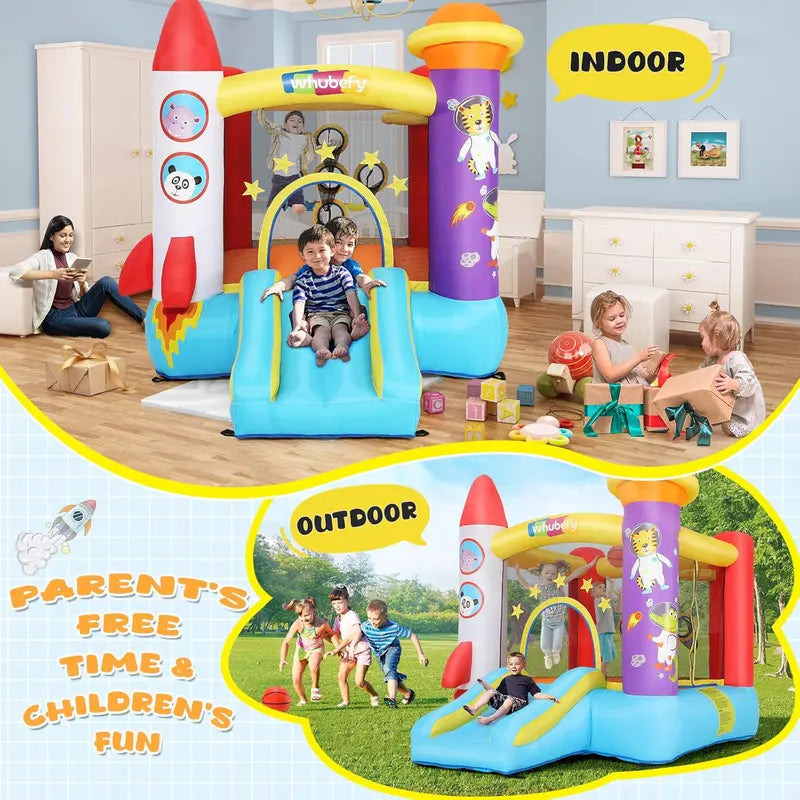 DIY Astronaut Bounce House – Indoor/Outdoor Fun for Kids 3-8! 🔨🌞