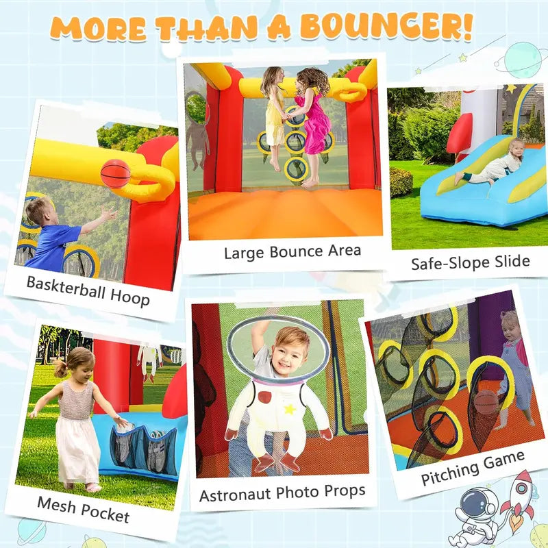 DIY Astronaut Bounce House – Indoor/Outdoor Fun for Kids 3-8! 🔨🌞