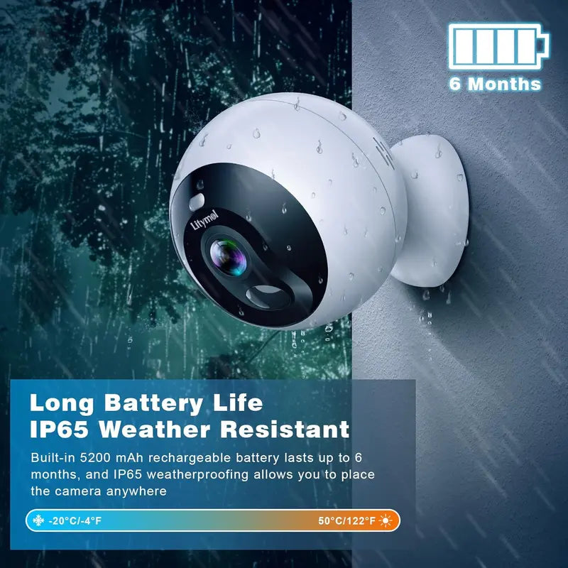 Magnetic Wireless Window Camera – 2K, AI Detection, Color Night Vision! 🔍🔋