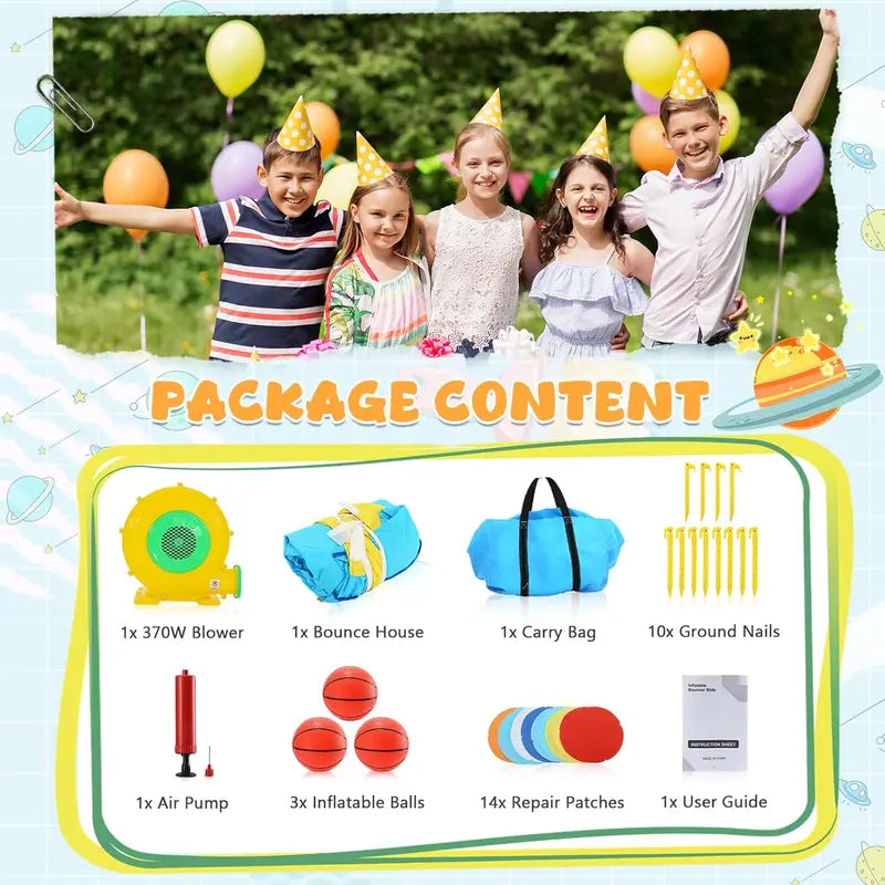 DIY Astronaut Bounce House – Indoor/Outdoor Fun for Kids 3-8! 🔨🌞