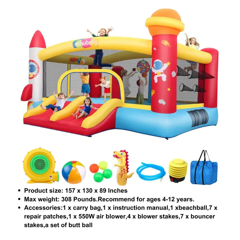 DIY Astronaut Bounce House – Indoor/Outdoor Fun for Kids 3-8! 🔨🌞